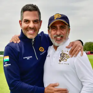 Prince William’s billionaire pal Sunjay Kapur smiles with friend in final photo taken moments before fatal bee sting at 53