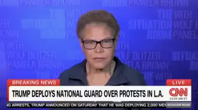 Los Angeles Mayor Karen Bass blames riots on ICE agents upholding law
