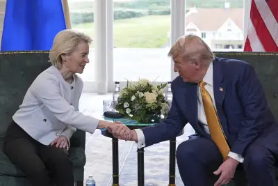 Trump, European Officials Agree on Framework for New Deal Averting Maximum Tariffs Between Globe’s Biggest Trade Partners