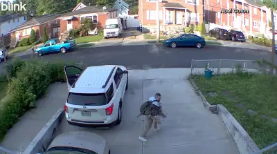 ‘Freaked out’ Staten Islander chased by furious turkey in wild driveway showdown caught on camera
