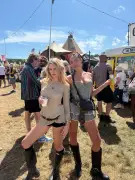 Kate Moss’ sister Lottie copies her iconic leggy Glastonbury look