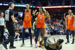 WNBA star DeWanna Bonner confronted columnist Christine Brennan after she asked DiJonai Carrington about Caitlin Clark incident