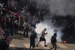 Unlawful assembly declared in LA as ‘No Kings’ protests grow chaotic; cops hit with concrete, fireworks