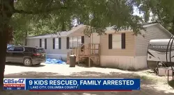 Florida Griffeth family caged adopted and foster children, sprayed vinegar in their faces as 9 kids rescued from home: cops