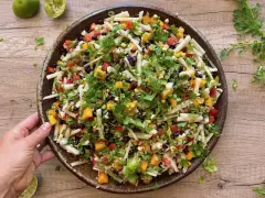 Recipe: Rice salad with beans, mango and jicama