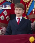 Prince Louis charms crowd from the balcony at Trooping the Colour