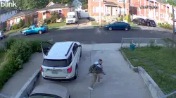 ‘Freaked out’ Staten Islander chased by furious turkey in wild driveway showdown caught on camera