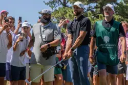 Ex-San Jose Shark Joe Pavelski tied for lead in American Century celebrity golf tournament